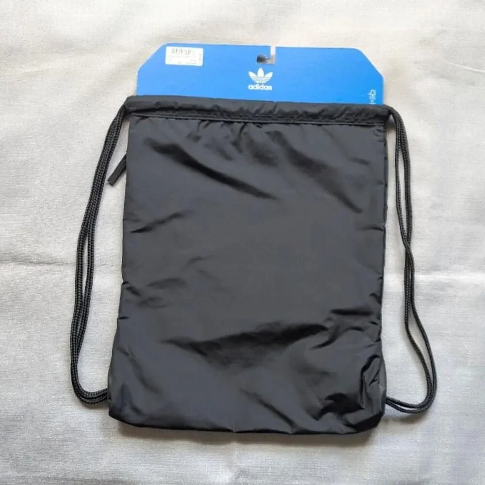 Adidas Black and White Drawstring Backpack NEW!